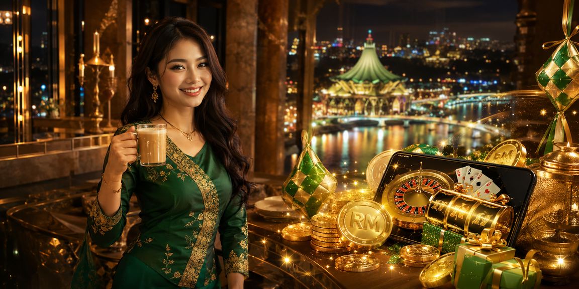 Pemain menggunakan aplikasi kasino semasa perayaan Hari Raya di Kuching